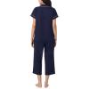 imageNautica Pajamas for Women Set Womens Lightweight Short Sleeve Button Down Pajama Shirt ampamp Capri Pants Lounge Sets PJs WomenNavy