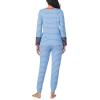 imageNautica Striped Lightweight Cotton Pajama PJ Set for Women Womens Long Sleeve PJs Pajamas Crewneck Shirt ampamp Jogger Pants SetsBlue Stp