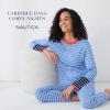 imageNautica Striped Lightweight Cotton Pajama PJ Set for Women Womens Long Sleeve PJs Pajamas Crewneck Shirt ampamp Jogger Pants SetsNavy Stp