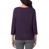 imageNautica Womens 34 Sleeve Sleep Shirt  Lightweight Breathable Pajama Top  Cotton Knit Jersey Crewneck Sleepwear LoungewearEggplant