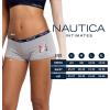 imageNautica Womens Cotton Boyshort Underwear Set 5PackMd Heather GreyBarbados CherryWhiteNoctural NavyNavy Flag