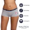 imageNautica Womens Cotton Boyshort Underwear Set 5PackMd Heather GreyBarbados CherryWhiteNoctural NavyNavy Flag