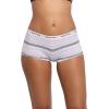 imageNautica Womens Cotton Boyshort Underwear Set 5PackMd Heather GreyWaterdropBlackCocoa DustWhite Stripe