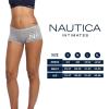 imageNautica Womens Cotton Boyshort Underwear Set 5PackMd Heather GreyWaterdropBlackCocoa DustWhite Stripe