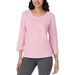 imageNautica Womens 34 Sleeve Sleep Shirt  Lightweight Breathable Pajama Top  Cotton Knit Jersey Crewneck Sleepwear LoungewearHeather Rose