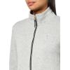 imageNautica Womens Mockneck Zip Up Fleece JacketStorm Heather Grey