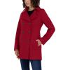imageNautica Womens Peacoat Wool Blend Double Breasted Winter CoatNautica Red