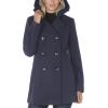 imageNautica Womens Peacoat Wool Blend Double Breasted Winter CoatVintage Navy Seas