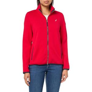 imageNautica Womens Mockneck Zip Up Fleece JacketRegatta Red