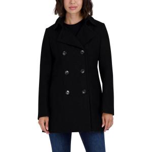 imageNautica Womens Peacoat Wool Blend Double Breasted Winter CoatBlack
