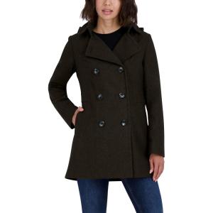 imageNautica Womens Peacoat Wool Blend Double Breasted Winter CoatMilitary Green