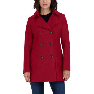 imageNautica Womens Peacoat Wool Blend Double Breasted Winter CoatNautica Red