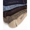 imageNautica Mens Stretch Comfort Cushioned Athletic Quarter Socks With Moisture Control 12 PackBrownNavyBlack
