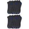 imageNautica Mens Stretch Comfort Cushioned Athletic Quarter Socks With Moisture Control 12 PackGreyNavy