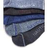 imageNautica Mens Stretch Comfort Cushioned Athletic Quarter Socks With Moisture Control 12 PackNavyBlueGray