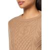 imageNautica Womens Long Sleeve Anchor Crewneck SweaterCamel