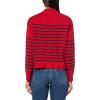 imageNautica Womens Long Sleeve Pullover Mockneck SweaterHaute RedNight Sky
