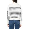 imageNautica Womens Long Sleeve Pullover Mockneck SweaterIvoryNight Sky