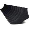 imageNautica Mens Stretch Comfort Cushioned Athletic Quarter Socks With Moisture Control 12 PackNavyGray