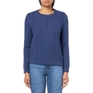 imageNautica Womens Long Sleeve Anchor Crewneck SweaterDenim Heather