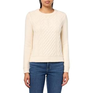 imageNautica Womens Long Sleeve Anchor Crewneck SweaterWhite Swan