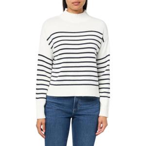 imageNautica Womens Long Sleeve Pullover Mockneck SweaterIvoryNight Sky