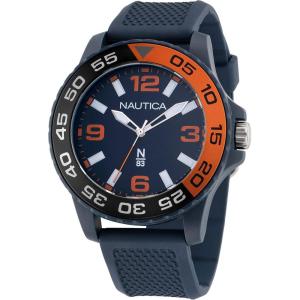 imageNautica N83 Mens NAPFWS302 Finn World Blue Wheat PU Fiber Strap Watch