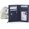 imageNautica High Tide Small Wallet for Women RFID Blocking Slim Credit Card Holder with Zipper Coin Pocket Bifold Compact Wallet with ID Window BlackAmericana Logo