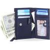 imageNautica High Tide Small Wallet for Women RFID Blocking Slim Credit Card Holder with Zipper Coin Pocket Bifold Compact Wallet with ID Window BlackIndigoRed