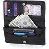 imageNautica Seaside Slim RFID Wallet Womens Credit Card Holder with Coin Purse Clutch Small Organizer with ID Window in Multi StripeBlack Logo