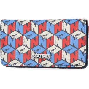 imageNautica Seaside Slim RFID Wallet Womens Credit Card Holder with Coin Purse Clutch Small Organizer with ID Window in Multi StripeAmericana