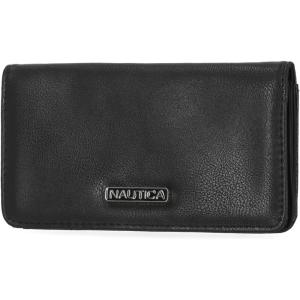 imageNautica Seaside Slim RFID Wallet Womens Credit Card Holder with Coin Purse Clutch Small Organizer with ID Window in Multi StripeBlack