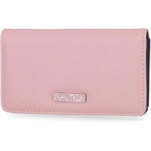 imageNautica Seaside Slim RFID Wallet Womens Credit Card Holder with Coin Purse Clutch Small Organizer with ID Window in Multi StripeBlush