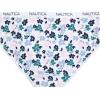 imageNautica Girls Brief Underwear  5 Pack Casual Stretch Logo Waistband MidWaist Briefs  Girls Cotton Underwear 412Yarn StripeWhiteDusty PinkTeal SuedeTeal Floral