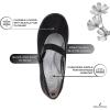 imageNautica Girls Dress Slip On Ballerina Flats  Mary Jane Ballet Fashion Shoes for Toddlers Little Kids and Big Kids  Lightweight ampamp ComfortableBlack Doane