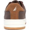 imageNautica Kids Boys LaceUp Fashion Sneakers LowTop Dress Shoes for Youth  Big KidLittle KidChocolate