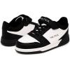 imageNautica Kids Boys LaceUp Fashion Sneakers LowTop Dress Shoes for Youth  Big KidLittle KidWhite Black Rooney
