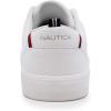 imageNautica Kids Boys LaceUp Fashion Sneakers LowTop Dress Shoes for Youth  Big KidLittle KidWhite Graves