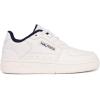 imageNautica Kids Boys LaceUp Fashion Sneakers LowTop Dress Shoes for Youth  Big KidLittle KidWhite Navy Pop