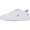 imageNautica Kids Boys LaceUp Fashion Sneakers LowTop Dress Shoes for Youth  Big KidLittle KidWhite Navy Pop Caraoni