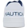 imageNautica Kids Boys LaceUp Fashion Sneakers LowTop Dress Shoes for Youth  Big KidLittle KidWhite Navy Pop Caraoni