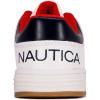 imageNautica Kids Boys LaceUp Fashion Sneakers LowTop Dress Shoes for Youth  Big KidLittle KidWhite Navy Red Apure