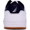 imageNautica Kids Boys LaceUp Fashion Sneakers LowTop Dress Shoes for Youth  Big KidLittle KidWhite Navy Tan Noven
