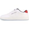 imageNautica Kids Boys LaceUp Fashion Sneakers LowTop Dress Shoes for Youth  Big KidLittle KidWhite Red Lake Edge