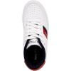 imageNautica Kids Boys LaceUp Fashion Sneakers LowTop Dress Shoes for Youth  Big KidLittle KidWhite Red Navynoven