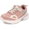 imageNautica Kids Boys ampamp Girls Athletic Sneakers  Chunky Cushion Heel Running ampamp Hiking Shoes LaceUpBungee SlipOn Big KidLittle KidToddlerPink Bone Grey