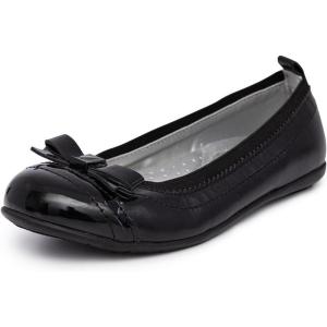 imageNautica Girls Dress Slip On Ballerina Flats  Mary Jane Ballet Fashion Shoes for Toddlers Little Kids and Big Kids  Lightweight ampamp ComfortableBlack Bow