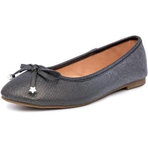 imageNautica Girls Dress Slip On Ballerina Flats  Mary Jane Ballet Fashion Shoes for Toddlers Little Kids and Big Kids  Lightweight ampamp ComfortableGrey Alonna