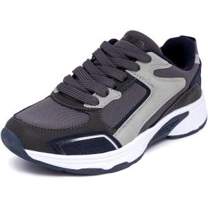 imageNautica Kids Boys ampamp Girls Athletic Sneakers  Chunky Cushion Heel Running ampamp Hiking Shoes LaceUpBungee SlipOn Big KidLittle KidToddlerGrey Navy Silver