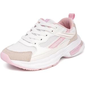 imageNautica Kids Boys ampamp Girls Athletic Sneakers  Chunky Cushion Heel Running ampamp Hiking Shoes LaceUpBungee SlipOn Big KidLittle KidToddlerWhite Iridescent Pink Grey